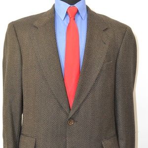 Cavelli 42R Sport Coat Blazer Suit Jacket Brown Bl